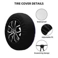 thumbnail image 2 of Gukieu Snowflakes Print Car Tire Cover, Adjustable Waterproof and Dustproof Tire Protection Cover, Suitable for SUV, Truck, Van-16 inch, 2 of 6