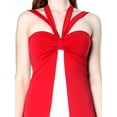 thumbnail image 3 of Evanese Women's Elegant Cross Tie Halter Long Formal Party Dress with Contrast, 3 of 4