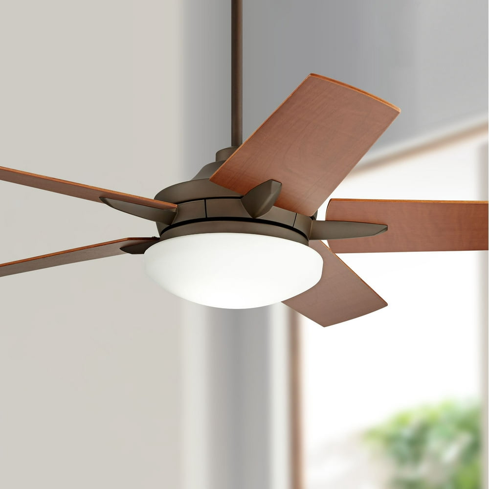 56" Casa Vieja Modern Ceiling Fan with Light LED Dimmable Remote Oil