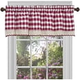 thumbnail image 2 of Farmhouse Curtains Kitchen Décor, Buffalo Plaid Valance, Classic Country Plaid Gingham Checkered Design, Farmhouse Décor, Window Curtain Treatments (Burgundy, 36" Tier Pair), 2 of 2