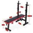 thumbnail image 4 of Tomshoo Adjustable Folding Multifunctional Workout Station, Red and Black, Squat Rack Included, 4 of 6