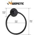 thumbnail image 5 of Anneau Porte-Serviettes à Ventouse en Acier Inoxydable Noir Mat, Structure Solide Porte-Serviettes à Ventouse pour Décoration Intérieure Moderne Sans Perçage, 5 of 5