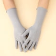 thumbnail image 2 of Womens Long Gloves Elbow Length Stretch Formal Gloves Full Finger Lightweight Gloves for Sun Protection Riding Travel Ceremony Events Daily Wear Gray, 2 of 3