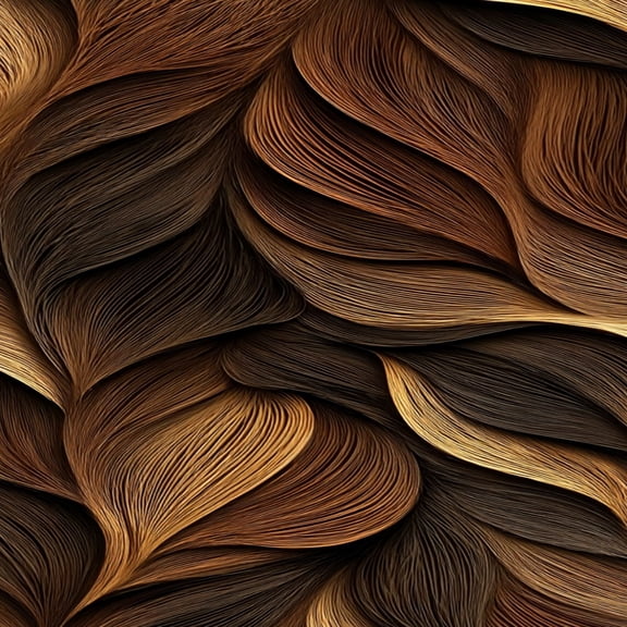 Peel and Stick Wallpaper Abstract Brown Gold Flowing Leaf Art Wall Mural 23.6in x 9.8ft Self Adhesive Removable Wall Paper Renter Friendly Wallpaper for Nursery Bedroom Cabinets