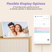 Dragon Touch 27 Inch Digital Calendar, Electronic Wall Calendar Chore Chart for Family Monthly/Weekly Planner with Desk Mount