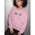 thumbnail image 2 of Amour Yellow Daisy Sweatshirt Women -Image by Shutterstock, Female Small, 2 of 4