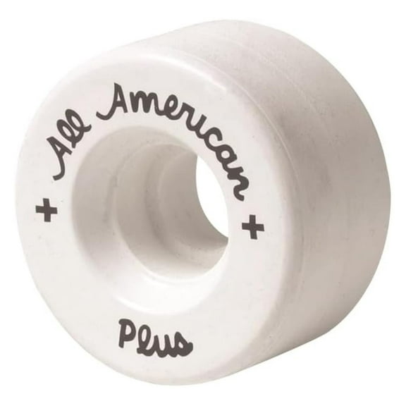 All American Plus Wheels - Indoor Skating Wheels - Made with Vanathane & 55mm Diameter - Great for ‎ Skating & Blading - Made In USA - Set of 8 Wheels (White)
