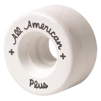 All American Plus Wheels - Indoor Skating Wheels - Made with Vanathane & 55mm Diameter - Great for ‎ Skating & Blading - Made In USA - Set of 8 Wheels (White)