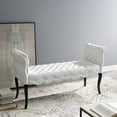 thumbnail image 7 of Modway Adelia Chesterfield Style Button Tufted Performance Velvet Bench in White, 7 of 7