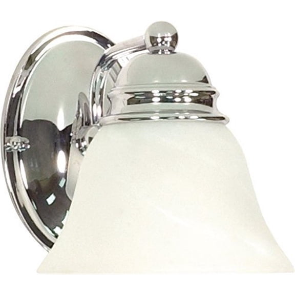 Nuvo 60-336 - Empire - 1 Light - 7" - Vanity - w/ Alabaster Glass Bell Shades
