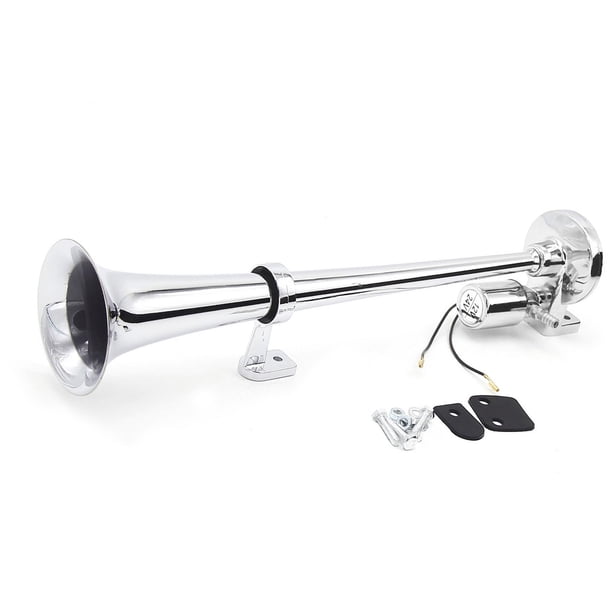 Altavoz Trompeta de un solo tubo Bocina eléctrica Kit de altavoz de bocina de aire cromado 150dB 12V Tomshoo Altavoz