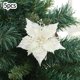 thumbnail image 2 of 5Pcs Christmas Glitter Artificial Poinsettia Flowers Xmas Poinsettia Artificial Wedding Flowers Decorations Xmas Tree Ornaments for Party Favors, 5.6inch, 2 of 6
