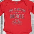thumbnail image 4 of Inktastic Life's Better on a Bicycle Girls Long Sleeve Baby Bodysuit, 4 of 5