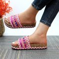 thumbnail image 2 of GJPBGK Women’s Boho Platform Slide Sandals Colorful Open-Toe Summer Flats for Walking, Vacation, Travel & Everyday Outfits, 2 of 6