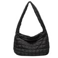 thumbnail image 4 of Autumn And Winter Women Down Bag Color Check Bag Large Capacity Messenger Bag, 4 of 8
