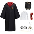 thumbnail image 2 of Slytherin Ravenclaw bata Hufflepuff Unisex, disfraz de Halloween para estudiantes, capa de mago mágico, Cosplay de fiesta, 2 of 4