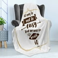 thumbnail image 4 of Saying Soft Flannel Fleece Blanket, Wedding Proposal Inspired Sentence with Hand Lettering and Diamond Shapes, Cozy Plush for Indoor and Outdoor Use, 60" x 80", Brown Beige and White, by Ambesonne, 4 of 5