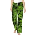thumbnail image 2 of Lsque Tiny Green Fern Leaves Print Women's Pajama Pants, Lounge Pant - Comfortable Home Wear,Elastic Waistband, Stylish Design-Small, 2 of 9