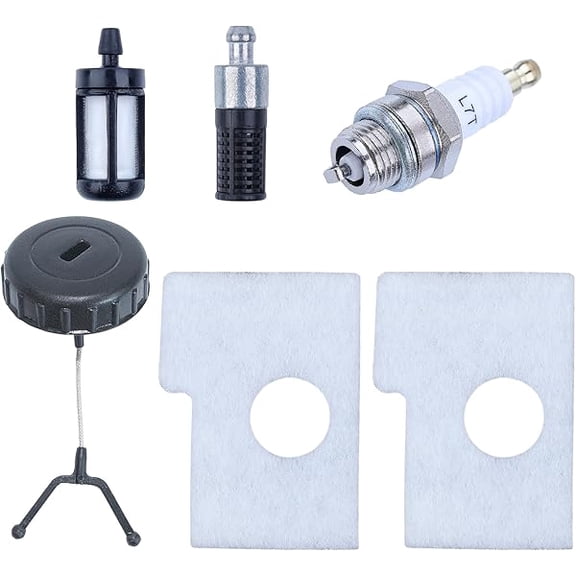 Air Filter Tune Up Kit for Stihl MS170 MS180 017 018 Chainsaws, Includes Spark Plug, Fuel Filter, Oil Filter, Oil Cap, Replaces 1130 124 0800