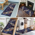 thumbnail image 5 of 2'x6' Rug Runners for Hallways Kitchen, Purple Peacock Feather Non Slip Entryway Beside Floor Carpet Runner, Abstract Colorful Washable Laundry Room Bedroom Throw Rugs Mat for Family Pet, 5 of 8