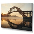 thumbnail image 2 of Designart "Dawn Over the Yellow Bridge I" Architecture Canvas Print, 2 of 5