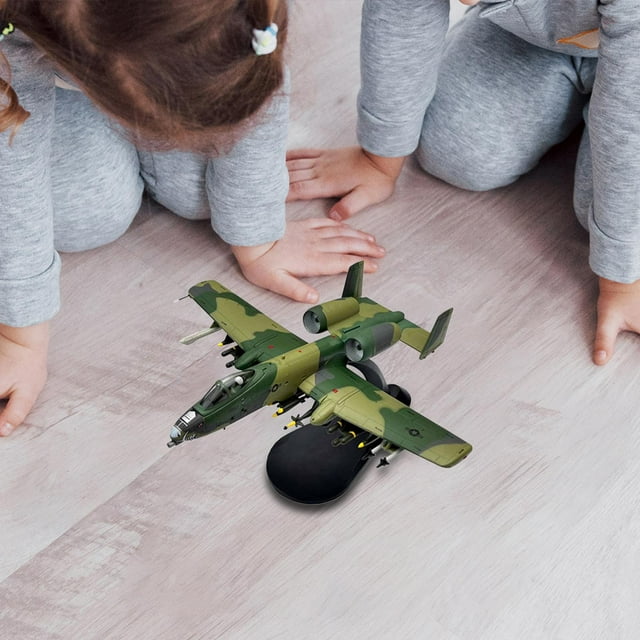 Modelo de caza a-10A a escala 1:100, modelo de avión de aleación, juguete de simulación para TV, mueble, bar, estantería, decoración de escritorio.