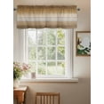 thumbnail image 2 of Valances for Windows Brown Gradient Rod Pocket Cafe Window Treatments Valance Curtains for Kitchen Bathroom Laundry Basement Windows 60"x14", 2 of 9