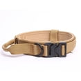 thumbnail image 2 of Dog Collar Heavy Duty, Dog Training Collar, Buckle Dog Collar, M,L,XL Nylon Webbing, Handle, Quick Release Buckle, Khaki Solid, Outdoor Training, 1 Pc, 2 of 4
