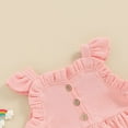 thumbnail image 5 of Bagilaanoe 2pcs Toddler Baby Girl Shorts Set Fly Sleeve Ruffle Tops + Shorts 6M 12M 18M 24M 3T Kids Casual Summer Clothes, 5 of 7