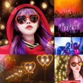 thumbnail image 4 of Gafas de sol UBIUO con forma de corazón, gafas de difracción con efecto de corazón, accesorios para festivales, gafas con luces para fiestas, regalos de amor, 4 of 5
