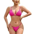 thumbnail image 6 of Dolkfu Sexy Funny Swimsuits for Women Spaghetti Strap Bikini Sets Textured Thong Two Piece Women Bathing Suit M, 6 of 6