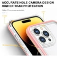 thumbnail image 4 of Case for iPhone 14 Pro 5G,Slim Thin Soft TPU Bumper & Hard PC Transparent Back Shockproof Scratch Resistant Protective Phone Case for iPhone 14 Pro 5G 2022 6.1 inch (Pink), 4 of 14