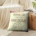 thumbnail image 3 of LALILO Throw Pillow Covers Quote With Vintage Morning Good Art Awesome Cushion Cover 18" x 18", 2 Pack, 3 of 6