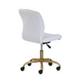 thumbnail image 7 of Mainstays White Plush Velvet Office Chair with Adjustable Height, Mid Back, 7 of 7