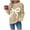 Khaki, variant on BLVB Christmas Sweaters for Women Casual Holiday Sweaters Long Sleeve Round Neck Cozy Tops Pullover Fall Winter Clothing