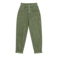 thumbnail image 7 of Womens Stretchy Mid Rise Barrel Pants Vintage Baggy Pants with Pockets for Trendy Y2k Daily Casual Outfits, 7 of 7