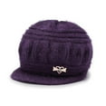 thumbnail image 1 of Gorro de piel sintética de lujo para mujer, resistente al viento y con orejeras, cálido y cómodo para otoño/invierno, diseño elegante para mujeres mayores, talla única (56-59 cm), 1 of 5