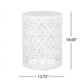 thumbnail image 3 of Soto Metal Outdoor Side Table, White, 3 of 6