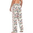 thumbnail image 6 of FREEAMG Beautiful Flamingo Pajama Pants for Men, Men's Separate Bottoms, Pure Cotton Comfortable Lounge Pants for Men（337）, 6 of 7
