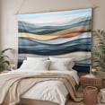 thumbnail image 3 of Summer Coastal Tapestry for Bedroom Wall Hanging Tapestry, Modern Abstract Watercolor Wave Ceiling Backdrop Tapestries Poster Blanket Wall Decor for Teens Room Living Room Dorm 51" x 59", 3 of 8