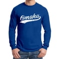 thumbnail image 4 of Omaha Baseball Script - Hometown Pride, Pitcher Long Sleeve T Shirt - 3X-Large - Royal, 4 of 6