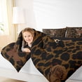 thumbnail image 3 of Erosebridal Women Cheetah Printed Queen Comforter Set,Watercolor Aesthetic Letter Y Initial Print Bedding Comforter Set For Adults,Black Reversible,3pcs, 3 of 7