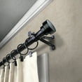 thumbnail image 2 of Rene 13/16" Bay Window curtain rod 20"-36", 38"-72" - Black,(ABay-37-2), 2 of 4