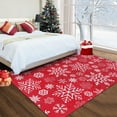 thumbnail image 3 of Senfot 5x7 Snow Striped Christmas Area Rug Washable Non-Slip Soft Indoor Carpet Floor Mat for Entryway Hallway Living Room Home Decor Red, 3 of 6