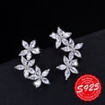 thumbnail image 3 of ATJIA Earrings 925 Sterling Silver Plated White Gold Stud Earrings Hypoallergenic Fashion Dainty Birthday Gifts for Women, 3 of 5