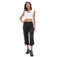 thumbnail image 4 of Hiauspor Womens Cargo Hiking Convertible Pants Zip off with 5 Pockets Black S, 4 of 9