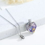 SJENERT Owl Urn Necklace Crystal Cremation Jewelry for Women Female Girls In memory of Mom