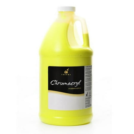 UPC: 0092200014130 | Chromacryl Premium Students Acrylic Paint  Half Gallon  Cool Yellow
