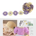 thumbnail image 4 of Cinta de encaje de 5 yardas y 25 mm para adornos de margaritas, ideal para manualidades y costuras. Amarillo morado, 4 of 9