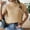 Khaki, variant on Womens Turtleneck Sweater,Tank Top Blouses for Women Sweaters for Women High Neck Solid Color Button Detail Pullover Tank Sweaters